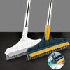 2-in-1 Rotating Floor Scrub Brush with Long Handle and Squeegee for Deep Cleaning Floors and Windows