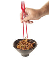 Chopstick-Fork Combo Utensil - Ideal for Beginners, Picnics, and Parties | Reusable Training Chopsticks for Kids & Adults