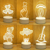 Romantic Love 3D Acrylic LED Lamp - Perfect Night Light & Party Decor