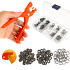 200pcs Snap Button Kit with Pliers Stainless Steel Press Studs for DIY Crafts & Clothing