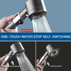 High-Pressure Rainfall Shower Head with 3 Adjustable Modes, Water-Saving Filter, One-Click Stop