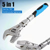 180° Folding Ratcheting Wrench | 5-in-1 Adjustable Hand Tool with Rotating Head