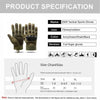 Outdoor Sports Gloves - Tactical Full Finger Gloves for Hiking, Hunting & Fitness