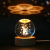 6cm 3D Crystal Planet Night Light for Home and Office Decor