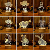 Romantic Love 3D Acrylic LED Lamp - Perfect Night Light & Party Decor