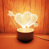 Romantic Love 3D Acrylic LED Lamp - Perfect Night Light & Party Decor