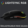 High-Precision G102 USB Wired Gaming Mouse with 8000 DPI, 6 Programmable Buttons, RGB Lighting, for PC and Mac