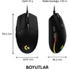 High-Precision G102 USB Wired Gaming Mouse with 8000 DPI, 6 Programmable Buttons, RGB Lighting, for PC and Mac