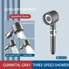 High-Pressure Rainfall Shower Head with 3 Adjustable Modes, Water-Saving Filter, One-Click Stop