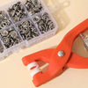 200pcs Snap Button Kit with Pliers Stainless Steel Press Studs for DIY Crafts & Clothing