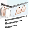 Folding Clothes Drying Rack - Aluminum Alloy Wall Mounted Space-Saving Hanger