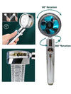 Hot Shower Head with Water-Saving 360° Rotating Nozzle | High-Pressure ABS Fan Spray