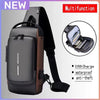 Designer Multifunction Anti-theft Crossbody Bag with USB Charging - Men's Travel Sling Pack