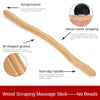 Natural Carbonized Wood Scraping Massage Stick Back Massager SPA Therapy