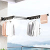 Folding Clothes Drying Rack - Aluminum Alloy Wall Mounted Space-Saving Hanger