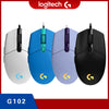 High-Precision G102 USB Wired Gaming Mouse with 8000 DPI, 6 Programmable Buttons, RGB Lighting, for PC and Mac