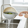 Double-Layer Rotatable Drain Basket with Handle for Kitchen Organization