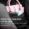 PU Leather Car Seat Organizer - Hanging Pocket with Cup Holders and Storage